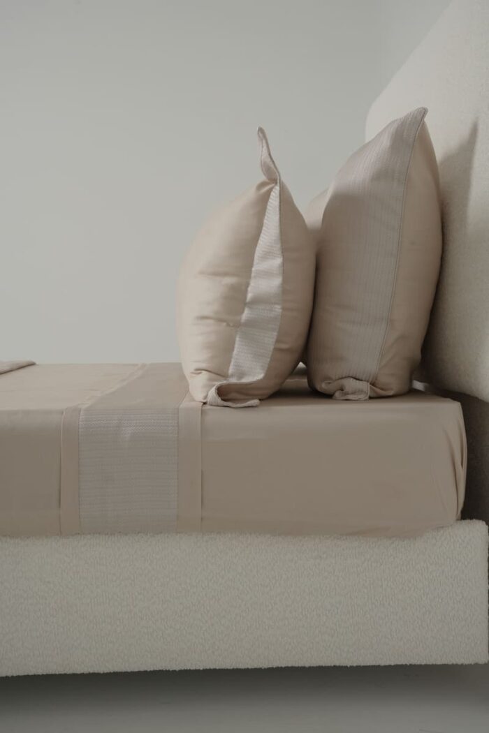 Parure de lit zigzag beige – Image 5