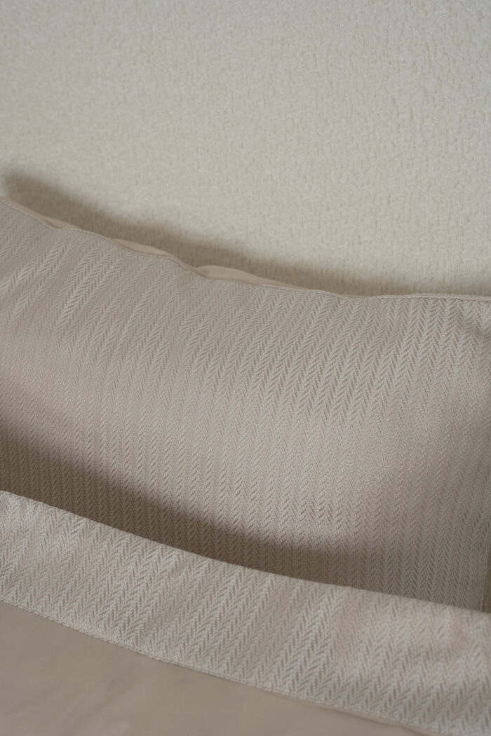 Parure de lit zigzag beige – Image 9