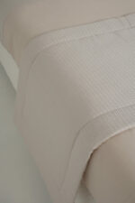 Chemin de lit zigzag beige – Image 7