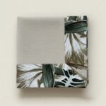 Lot de 6 serviettes - Beige bordure tropicale – Image 2