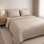 Jeté de lit 3 pièces - Matelassé doré