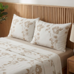 Jeté de lit 3 pièces - Brodé beige & blanc cassé – Image 2