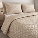 Jeté de lit 3 pièces - Matelassé doré – Image 2