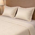 Jeté de lit 3 pièces - Crème texturé à points – Image 3