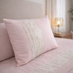 Parure de lit unie rose - Bande allure – Image 2