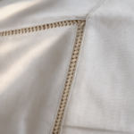 Parure de lit unie blanc cassé - Bordure jour échelle – Image 3