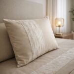 Parure de lit unie beige - Bande allure – Image 2