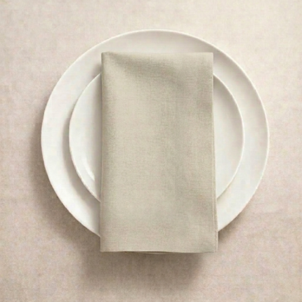 Lot de 6 serviettes - Beige