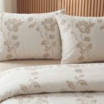 Pack housse de couette brodée - Grège & blanc cassé – Image 2