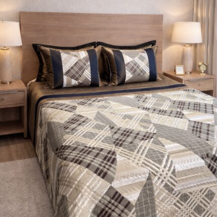 Couvre-lit 5 pièces - Rayures graphiques