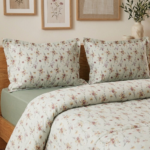 Pack housse de couette imprimée - Fleurie vert pastel – Image 2