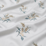 Parure de lit imprimée - Bouquet blanc cassé et vert – Image 3