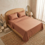 Parure de lit unie - Rouille