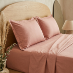 Parure de lit unie - Rouge brique clair – Image 2