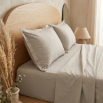 Parure de lit unie - Grège – Image 2