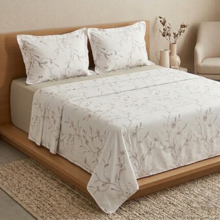 Parure de lit imprimée - Tiges grèges