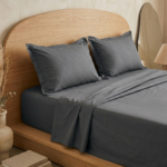 Parure de lit unie - Gris charbon – Image 2