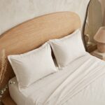 Parure de lit unie - Blanc cassé – Image 2