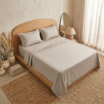 Parure de lit unie - Grège