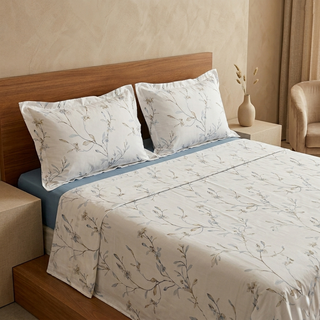 a07b5211-0cd6-4297-878b-2f581aadd3e8 Parure de lit imprimée - Tiges bleues – Image 1