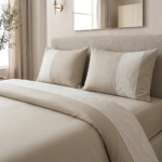 Pack housse de couette unie beige - Bande lin – Image 2