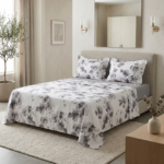 Parure de lit imprimée -  Aquarelle gris