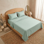 Parure de lit unie - Vert d'eau