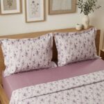 Parure de lit imprimée – Fleurie mauve pastel – Image 2