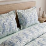 Pack housse de couette imprimée - Géométrique vert d'eau – Image 2