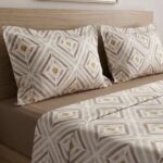 Parure de lit imprimée – Losange beige – Image 2