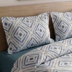 Pack housse de couette imprimée - Losange bleu – Image 2