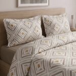 Pack housse de couette imprimée - Losange beige – Image 2