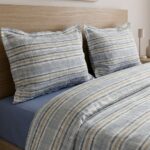 Pack housse de couette imprimée - Rayé bleu – Image 2