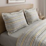 Pack housse de couette imprimée - Rayé gris – Image 2