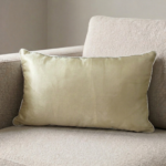 Coussin rectangulaire doré taffetas
