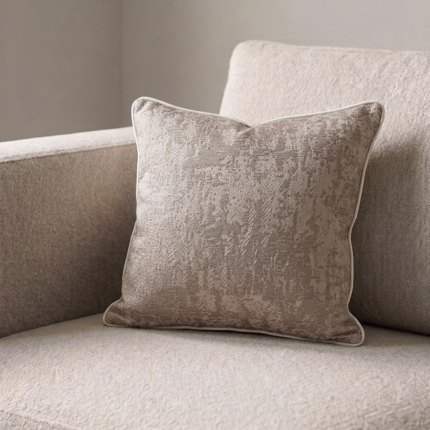 Coussin marbré taupe