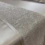 Parure unie satinée moka - Bande pailletée – Image 2