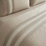Pack housse de couette unie beige – Bande ajourée – Image 2