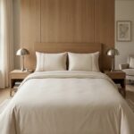 Pack housse de couette unie beige – Bande ajourée – Image 3
