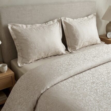Pack housse de couette jacquard - Beige