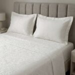 Parure jacquard tissé - Blanc cassé