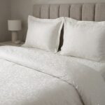 Pack housse de couette jacquard - Blanc cassé