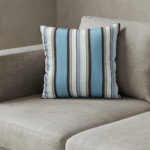 Coussin carré rayé multicolore
