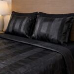 Pack housse de couette rayée - Noir – Image 2