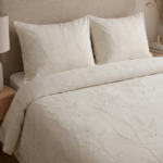 Pack housse de couette brodée - Blanc cassé