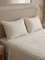 Jeté de lit 3 pièces - Brodé blanc cassé – Image 4