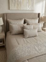 Couvre-lit 8 pièces - Beige pailleté – Image 5