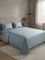 Parure rayée ton sur ton - Bleu – Image 2