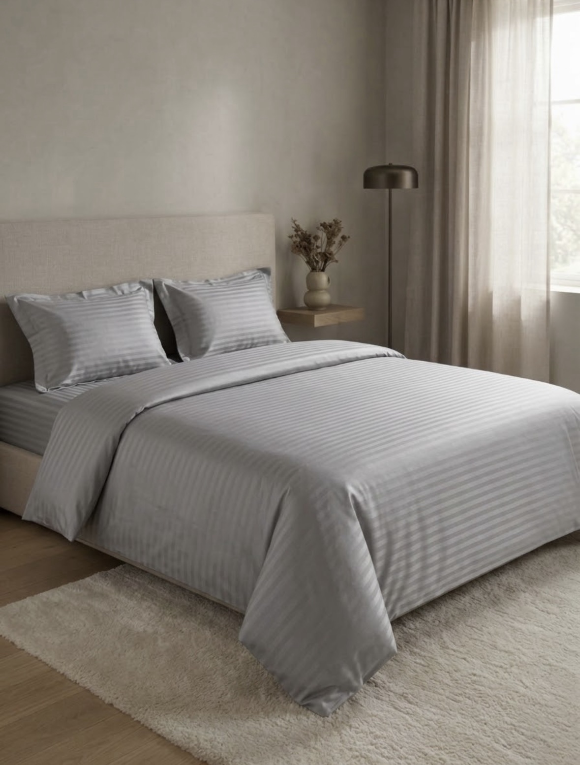 screenshot-130 Pack housse de couette rayée ton sur ton - Gris – Image 1