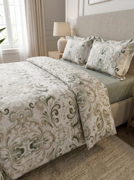 Pack housse de couette imprimée - Eden vert